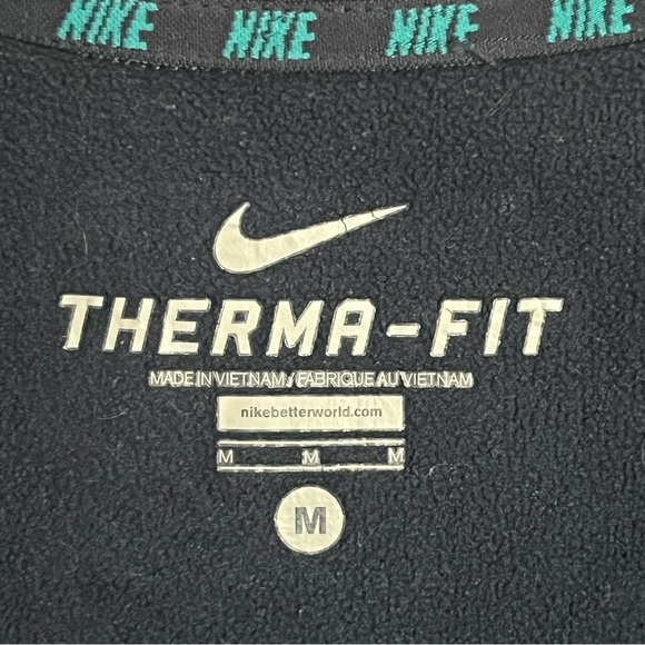 Nike Therma Fit Mens Pullover Shirt Quarter Zip Size Medium Long Sleeve Blue - Picture 6 of 13